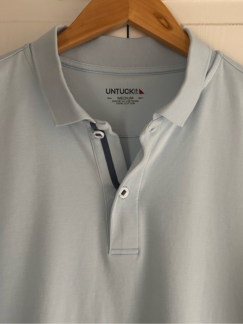 UNTUCKit Men’s Size M Short Sleeve 100% Cotton Polo
